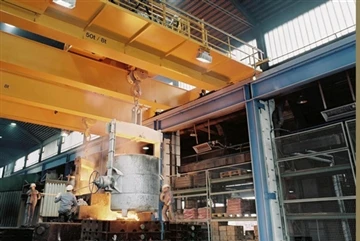 Γερανός μεταλλουργικής γέφυρας Steel Plant - Πρόβλημα με γάντζο